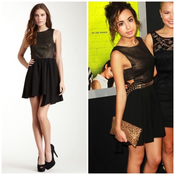 NWT Keepsake the Label “Innocent Awakening” Black Gold Cocktail Dress Size Small - Picture 4 of 12